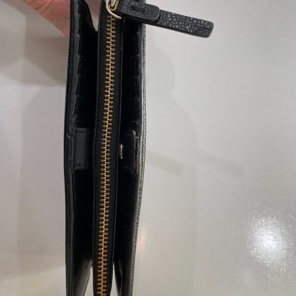 Kate Spade Braylon Patterson Drive Black Pebbled Leather Wallet - Picture 7 of 10